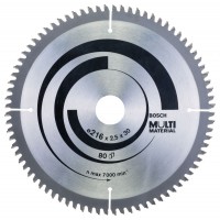Bosch 2608640447 Multi Material circular saw blade 216 x 30 x 2,5 mm; 80 £45.99